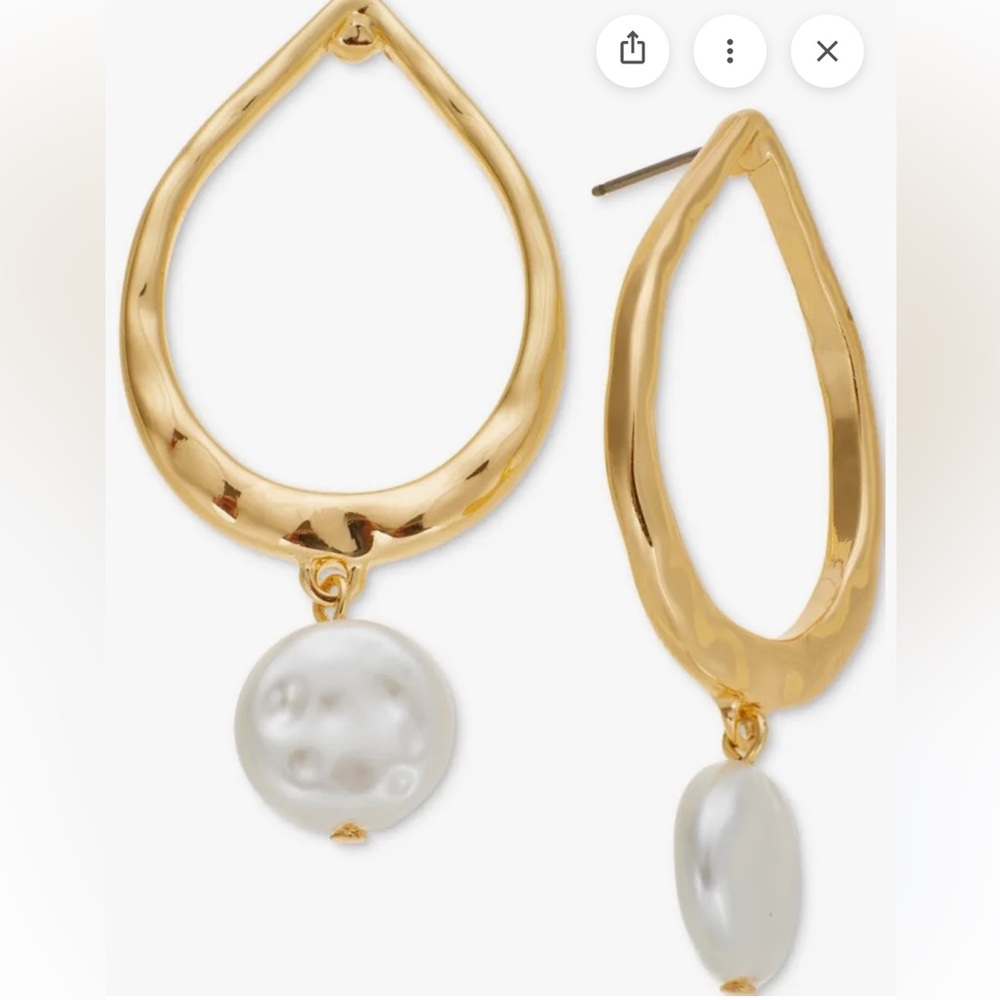 Style & Co Pearl Teardrop Earrings